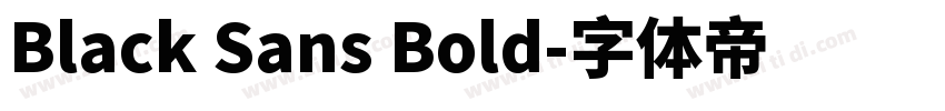 Black Sans Bold字体转换